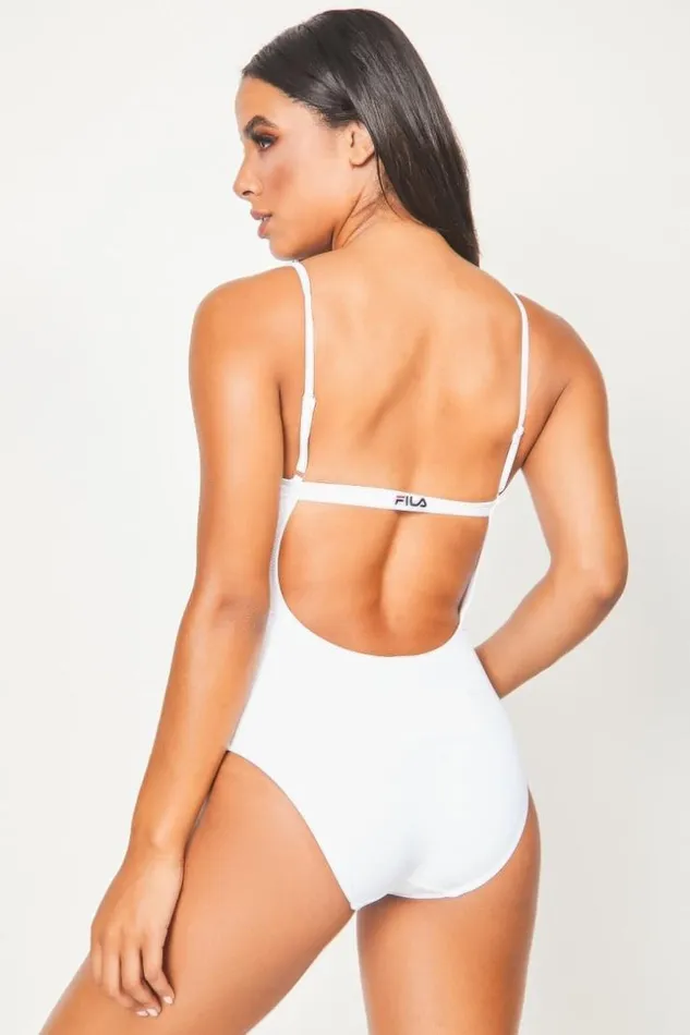 Women White Swimsuit Saidi Fila 687200 White Brentiny Paris Swimwear
