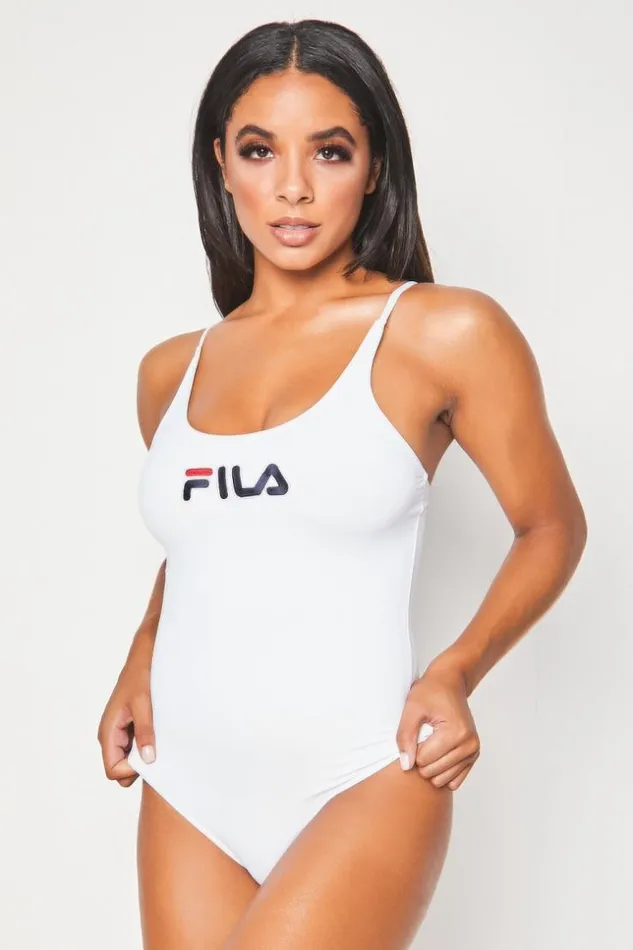 Women White Swimsuit Saidi Fila 687200 White Brentiny Paris Swimwear