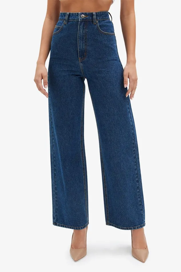 Women Wide Jeans Bardot Cindy Wide Full Leg Jean In Indigo Indigo