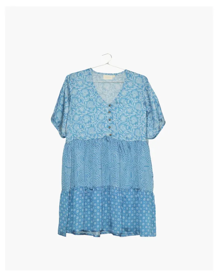Women X Reistor Short Tiered Dress Blue Madewell Dresses Women X Reistor Short Tiered Dress Blue Madewell Dresses