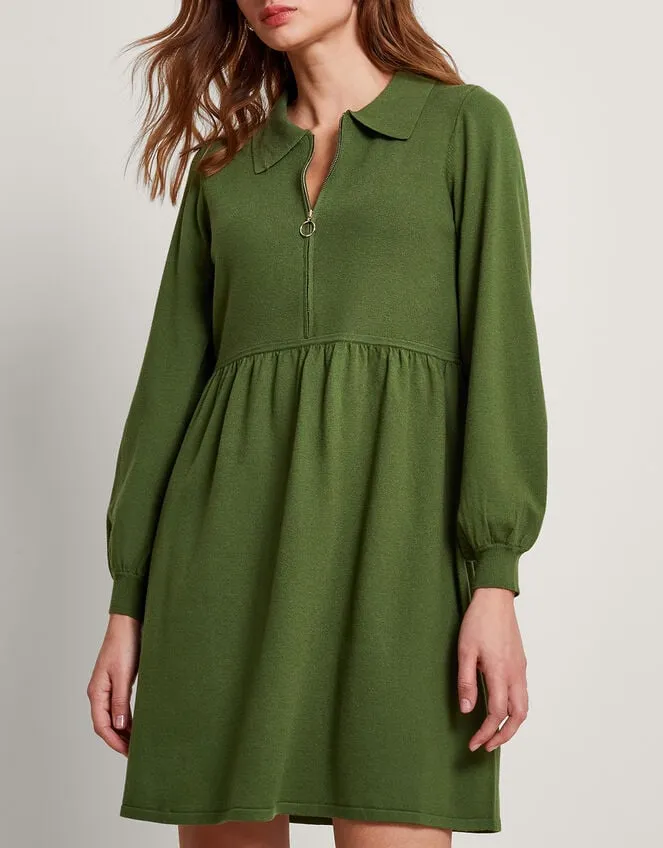 Women Zelda Zip Dress Green Monsoon Dresses