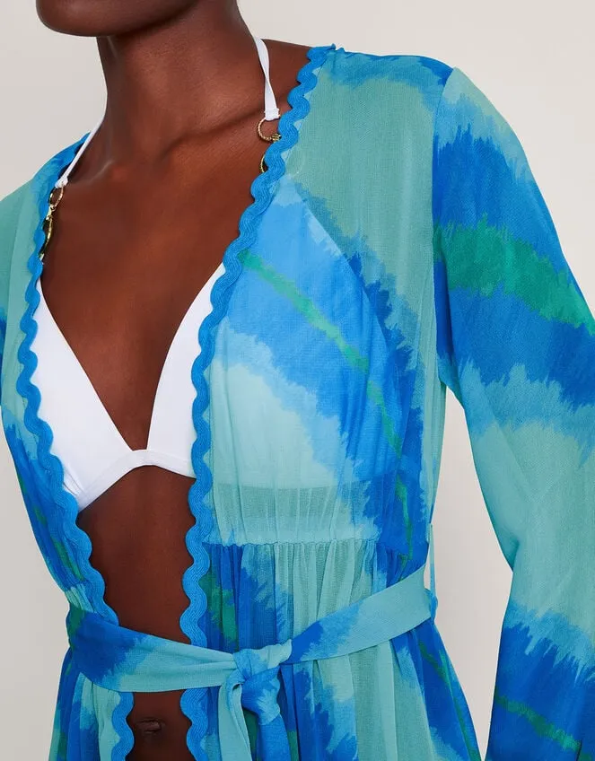 Women Zifia Beach Robe Blue Monsoon Dresses