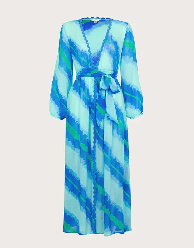 Women Zifia Beach Robe Blue Monsoon Dresses