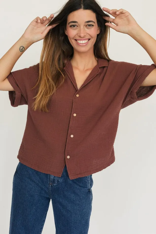 Women Zuqar 8211 Brown TWOTHIRDS Shirts