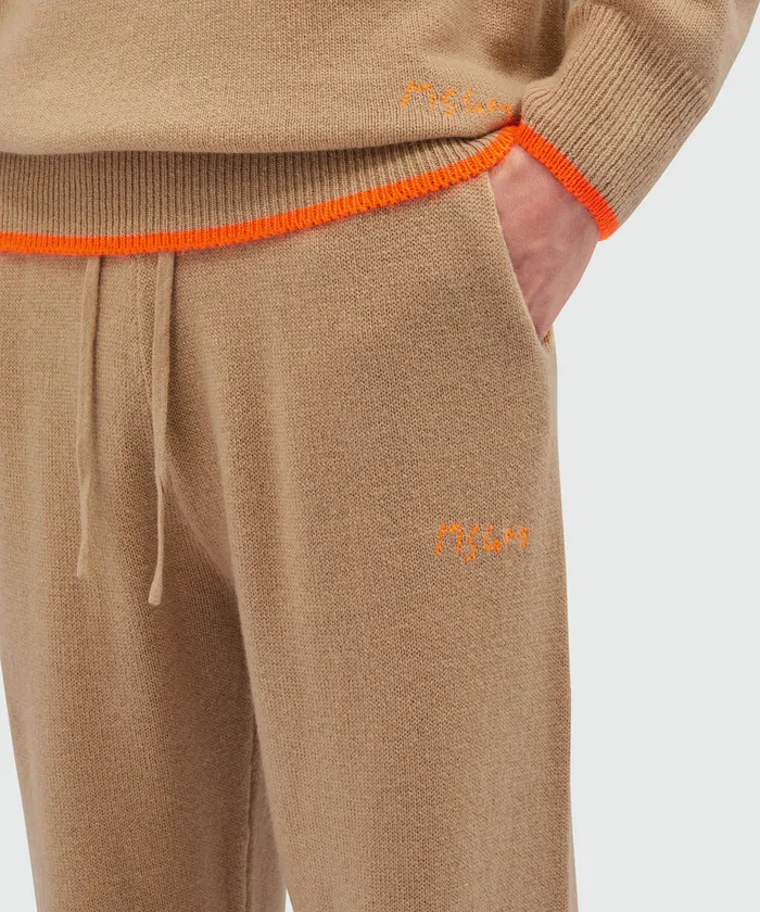 Wool And Cashmere Track Pants Men MSGM Knitwear