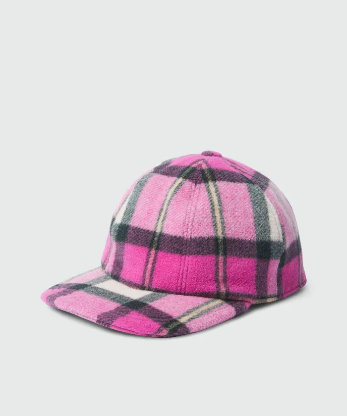 Wool Tartan Baseball Cap Women MSGM Hats Scarves And Gloves