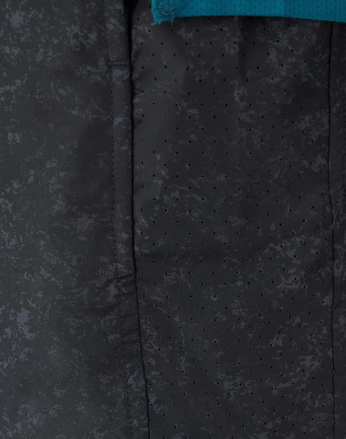 Woven Sport Shorts Moisture Wicking Allover Print 7034 Rock Texture Black Men Champion Shorts