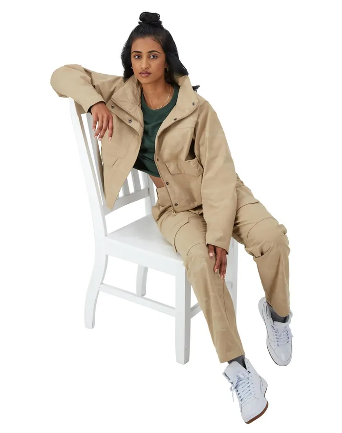 Woven Utility Jacket C Logo Deep Camo Country Walnut Women Champion Jackets