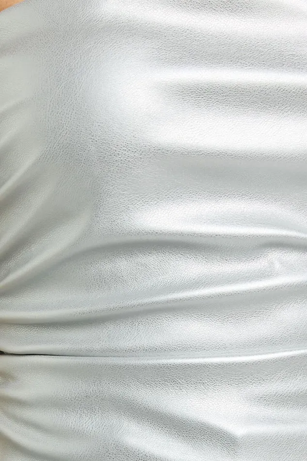 Yvonne Top 8211 Strapless Ruched Top In Silver Women Showpo Tops